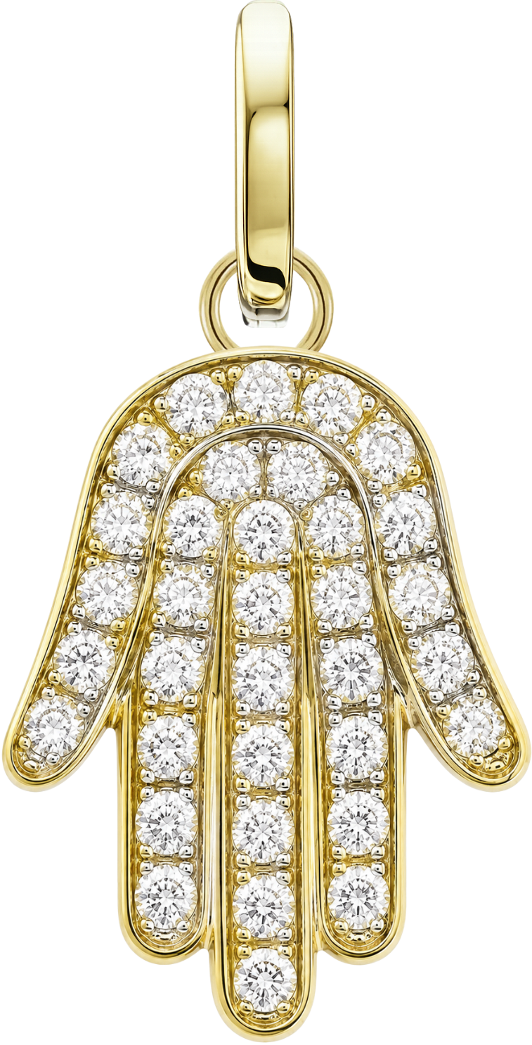Glittering Hamsa Charm