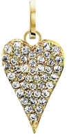 Charm - Elongated Heart Charm