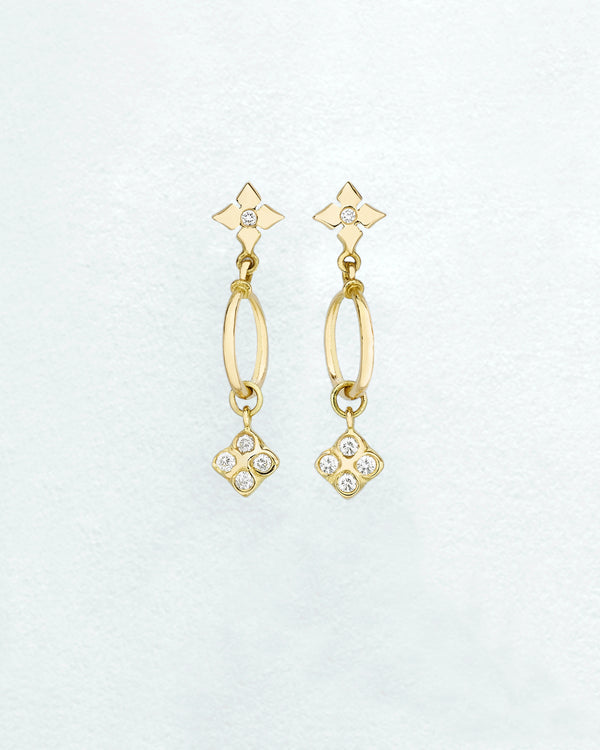 Small Clover Cirque Fleur Earrings