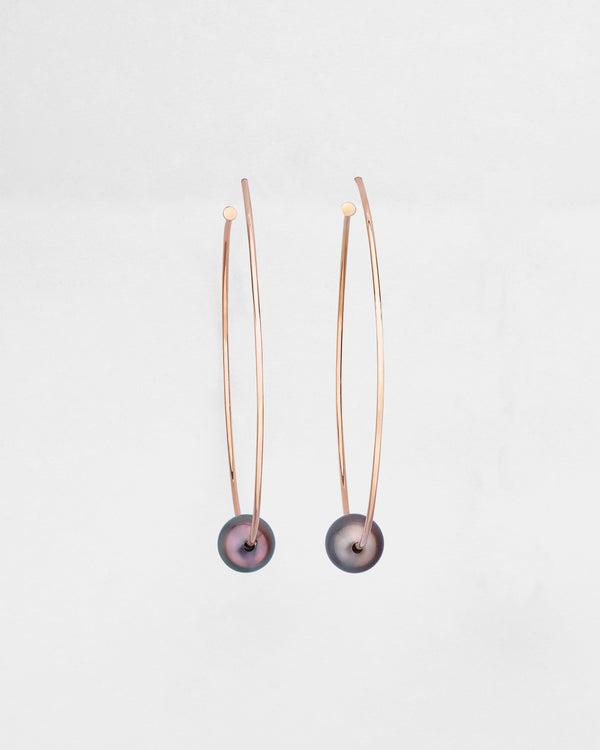 Hula Tahitian Pearl Charm Earrings