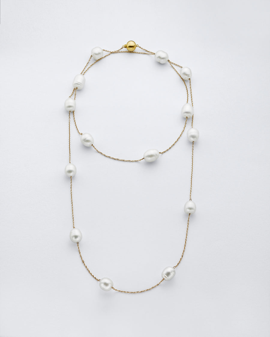 Chain Reaction Pearl Necklace