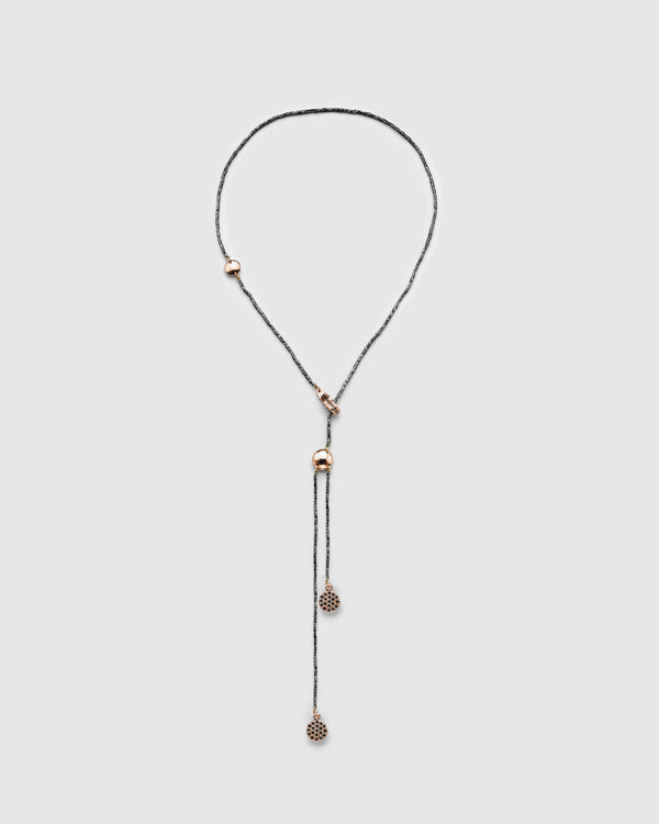 Strung out Black Diamond Cluster Lariat