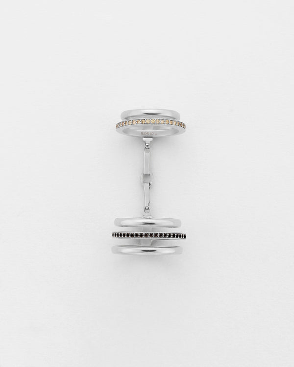 Knuckler Champagne & Black Diamond Ring