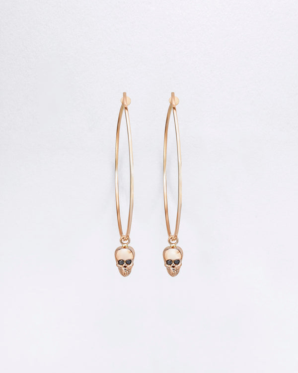 Hula Skull Charm Earrings
