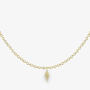 Circle chain, Petite: Angel Wing Charm