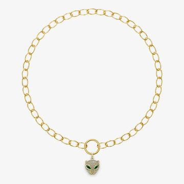 Oval bracelet, Magic Middle: Panther Charm