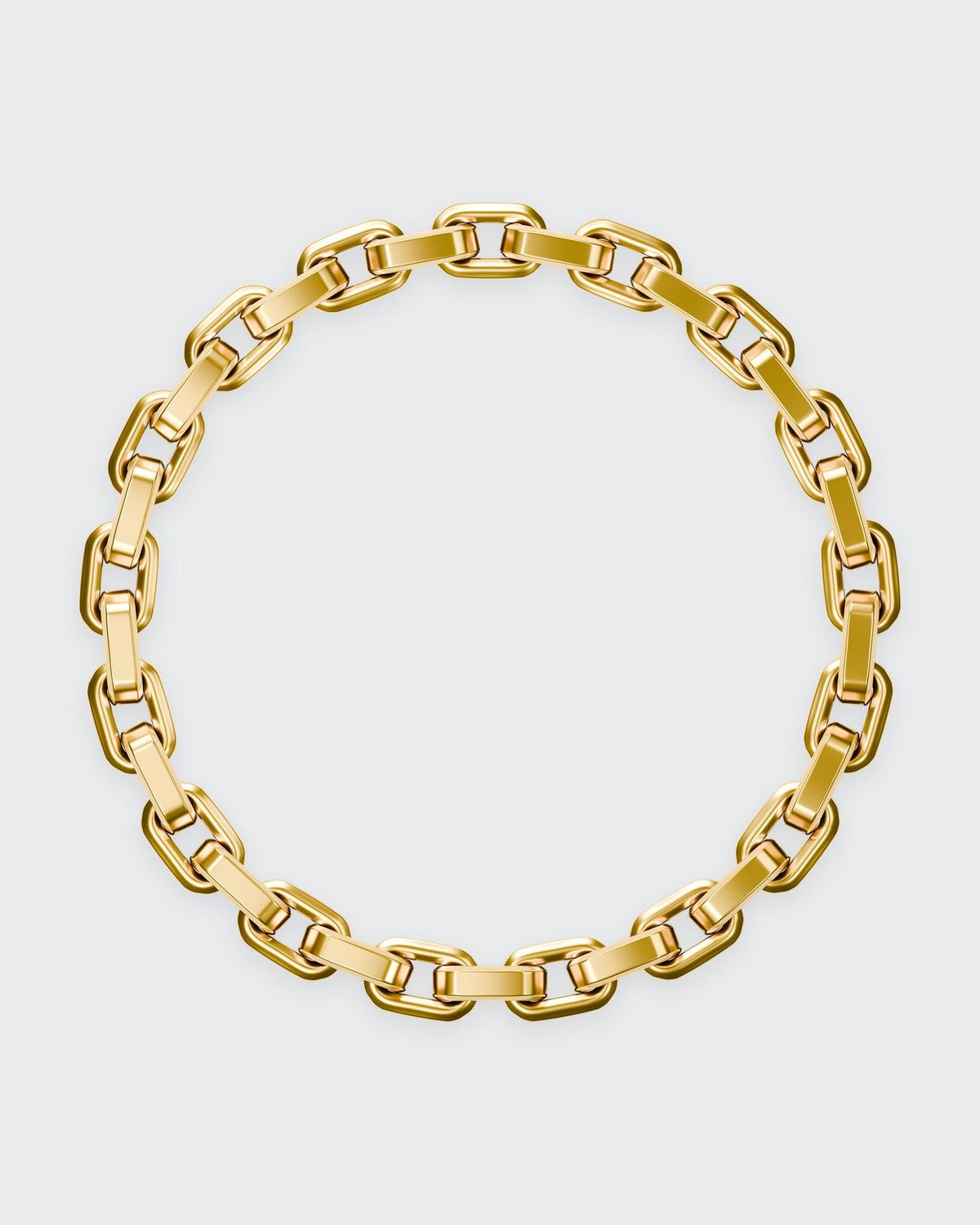 Box chain bracelet in solid yellow gold