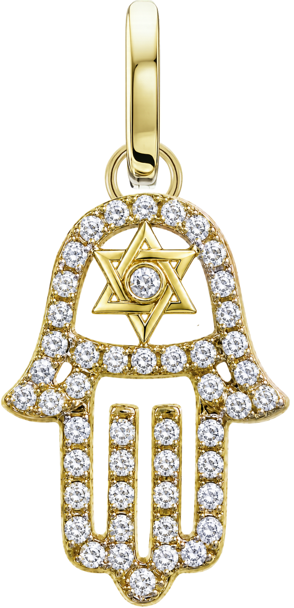 Star of David Hamsa Charm