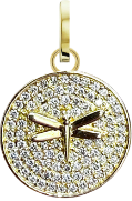 Charm - Dragonfly Medallion