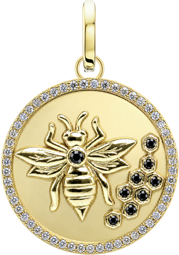Honeycomb Bee Medallion