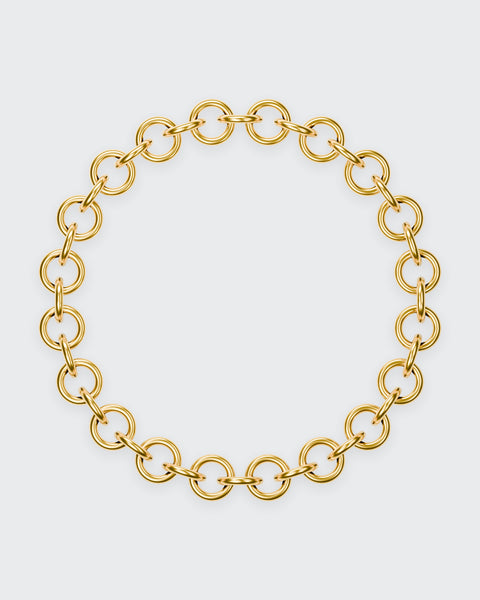 Circle Chain Bracelet in 14K yellow gold