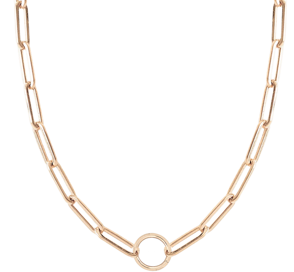 Thin Paper Clip Necklace