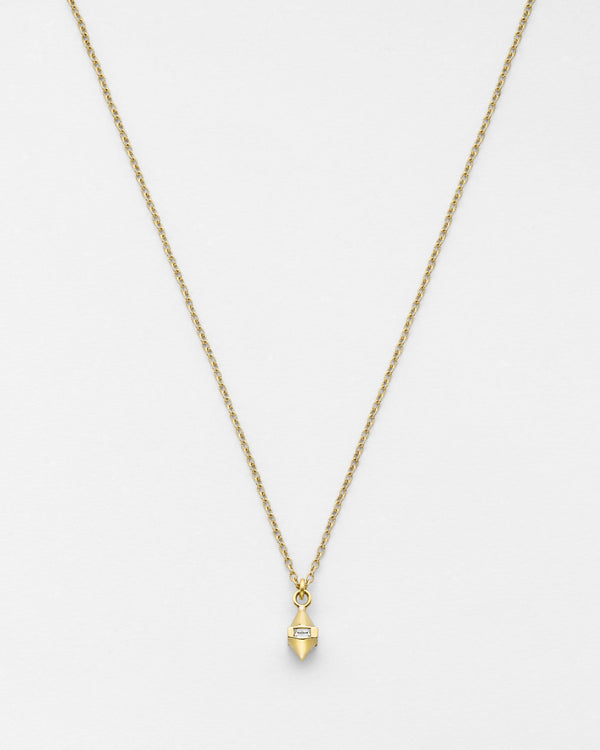 Chain Reaction Baguette Pendulum Necklace