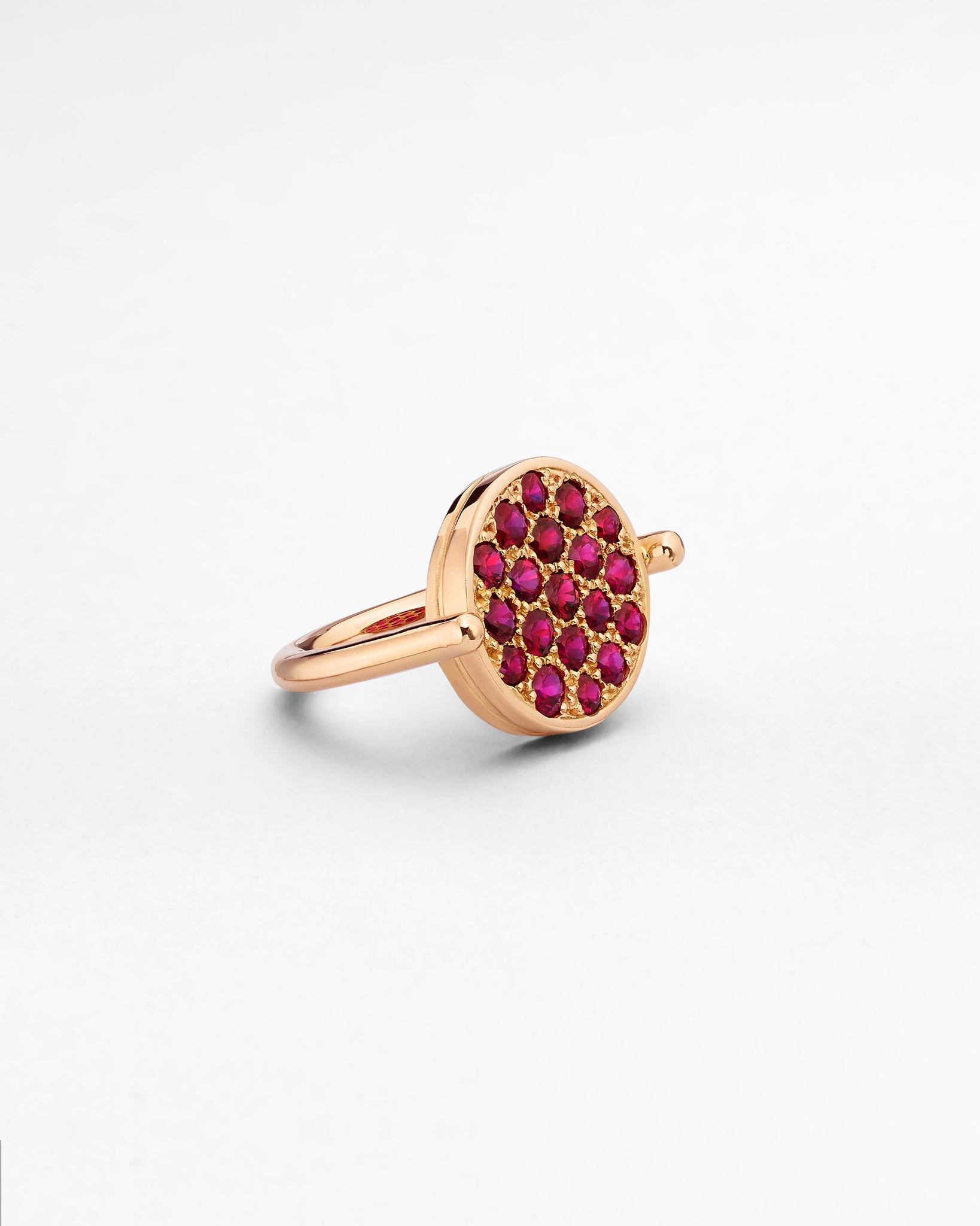 Ruby Red Cluster Ring