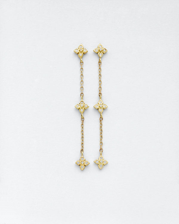Chain Reaction Pointed Petal Earrings