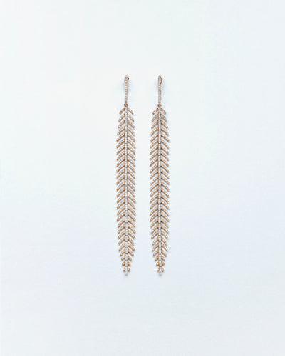 Fine Feather Long Earrings