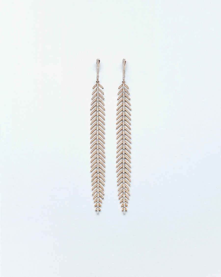 Fine Feather Long Earrings
