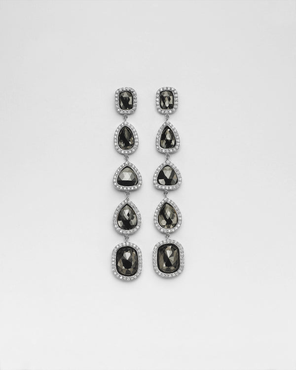 La Crème Black Diamond Earrings