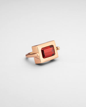 La Crème Red Rhodolite Cocktail Ring