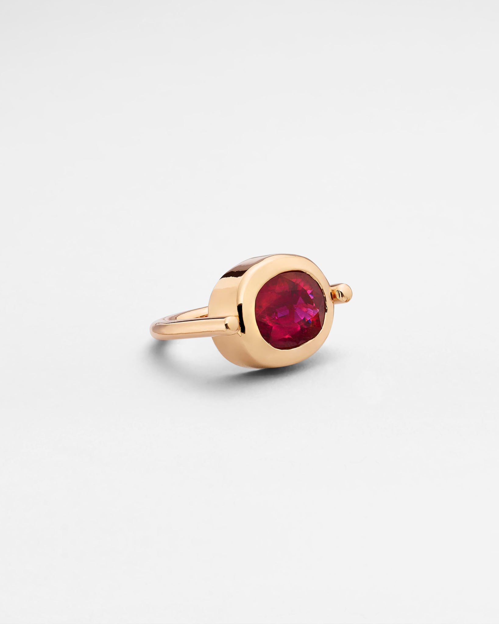 La Crème Magenta Tourmaline Cocktail Ring