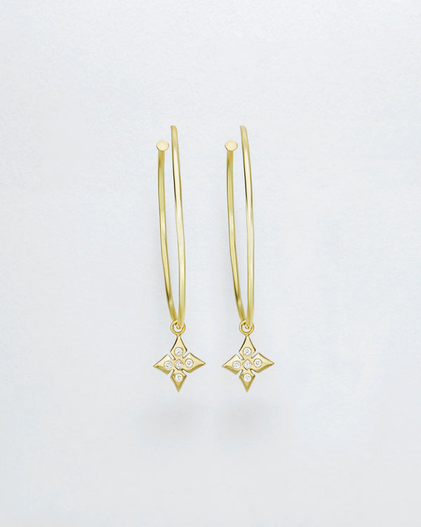 Hula Jumbo Clover Charm Earrings