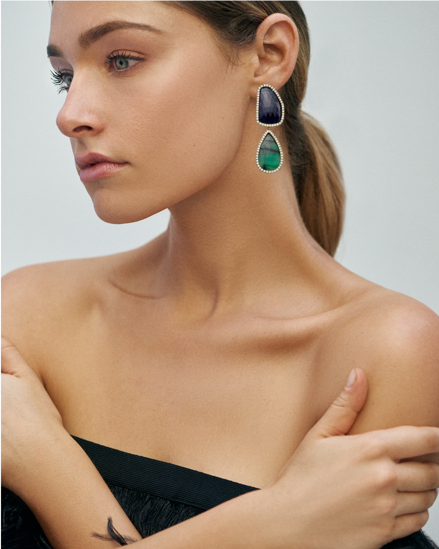 La Crème Emerald Earrings