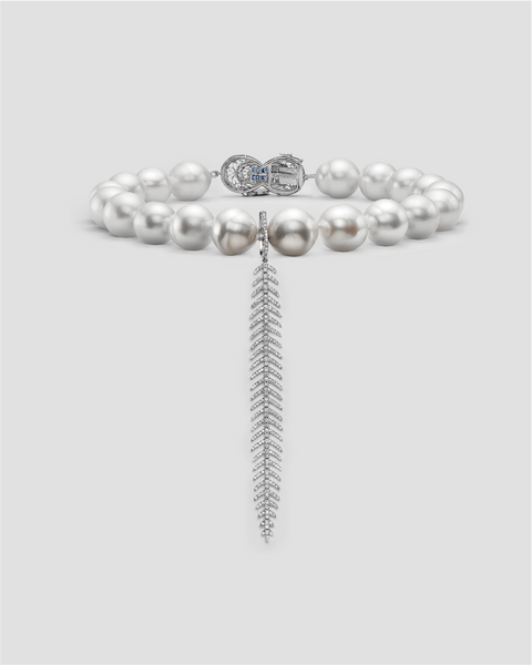 Eloise South Sea Pearl Fine Feather Necklace